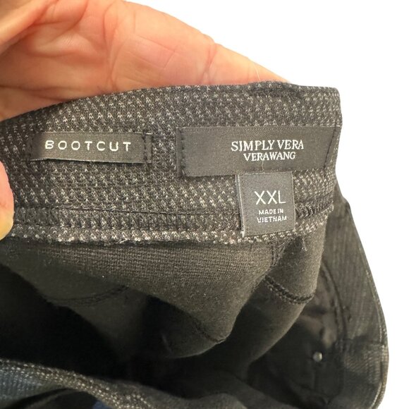 Simply Vera Vera Wang Bootcut Pants Size XXL Black & White Stretch Fabric - Picture 3 of 7